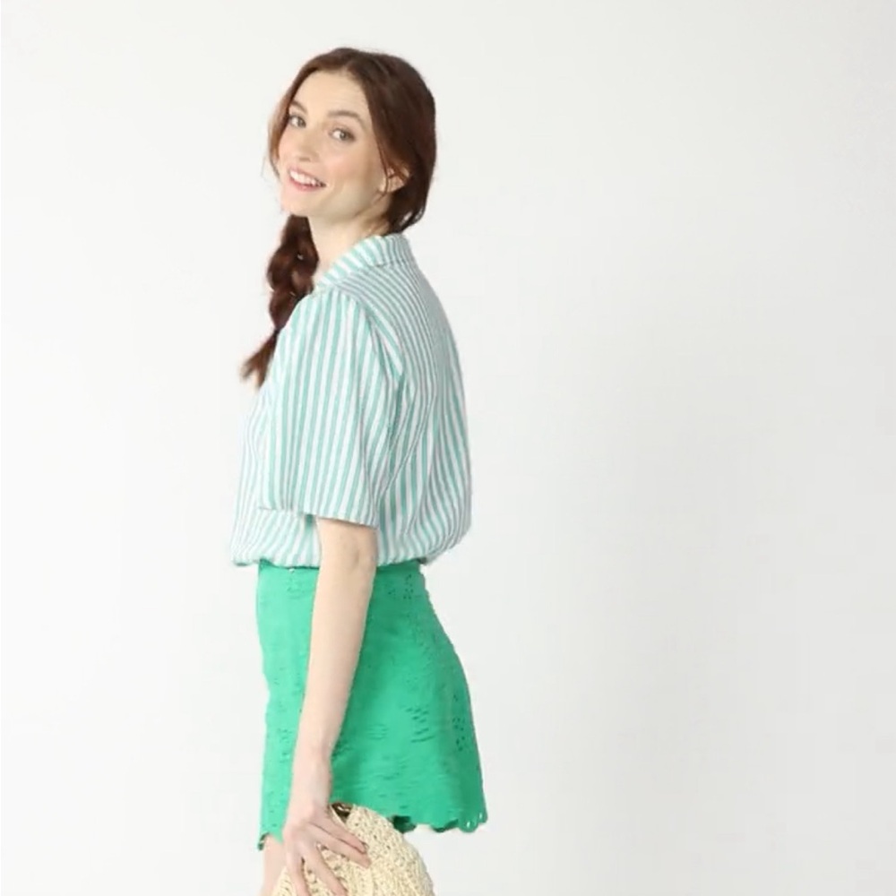 Draper James RSVP linen button bodysuit - Picture 2 of 10
